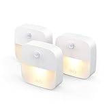 eufy Lumi 3 Pack LED Nachtlicht mit Bewegungssensor, Warmes weißes Licht, Auto ON/OFF, Selbsthaftende Schrankbeleuchtung für Kinderzimmer, Schlafzimmer, Orientierungslicht, Energieeffizient (3 Pack)