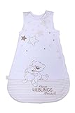 Herding Baby Best Baby-Schlafsack, Kleiner Lieblingsmensch Motiv, 90 cm, Seitlich umlaufender Reißverschluss und Druckknöpfe, Weiß