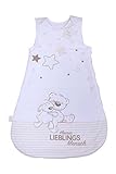 Herding Baby Best Baby-Schlafsack, Kleiner Lieblingsmensch Motiv, 90 cm, Seitlich umlaufender Reißverschluss und Druckknöpfe, Weiß