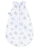 Julius Zöllner Baby Ganzjahresschlafsack aus 100% Baumwolle, Größe 90, Standard 100 by OEKO-TEX, made in Germany, Häschen und Eule