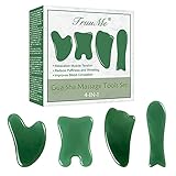 Gua Sha Schaber, Gua Sha Jade, Scraping Massage Tool, Gua Sha Massagewerkzeug,Natürliches Jadestein-Schlankheitsmassagegerät für SPA,Anti-Aging,Schwellungen im Gesicht,Hautentgiftung,Muskelentspannung