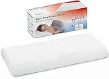 Bauchschläferkissen 40x80 HADAR low | Orthopädisches Kopfkissen für Bauchschläfer | Memory-Foam gegen Nackenschmerzen | Flaches Schlaf-Kissen (6cm) mit thermoregulierendem Bezug | Passt in 40x80 Bezug