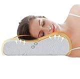 Memory Foam Kopfkissen, Orthopädisches Nackenstützkissen für Seiten- und Rückenschläfer, Visco Schlafkissen mit Bambus Bezug, Ergonomisches Nackenkissen für HWS