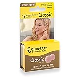 OHROPAX - Classic - Ohrstöpsel - 1x 12 Stück - Vor-Ohr-Stöpsel zum Schutz vor Lärm - Wachsohrstöpsel zum Entspannen und Schlafen und als Schutz vor Nässe und Wind -