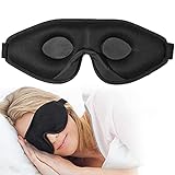 onaEz Schlafmaske für Damen & Herren, 3D Komfort Ultra Soft Premium Augenmaske zum Schlafen, blockiert Licht aus 100% Lidschatten-Abdeckung, verstellbarer Riemen, Seidenschaum, Augenbinde, Reisen